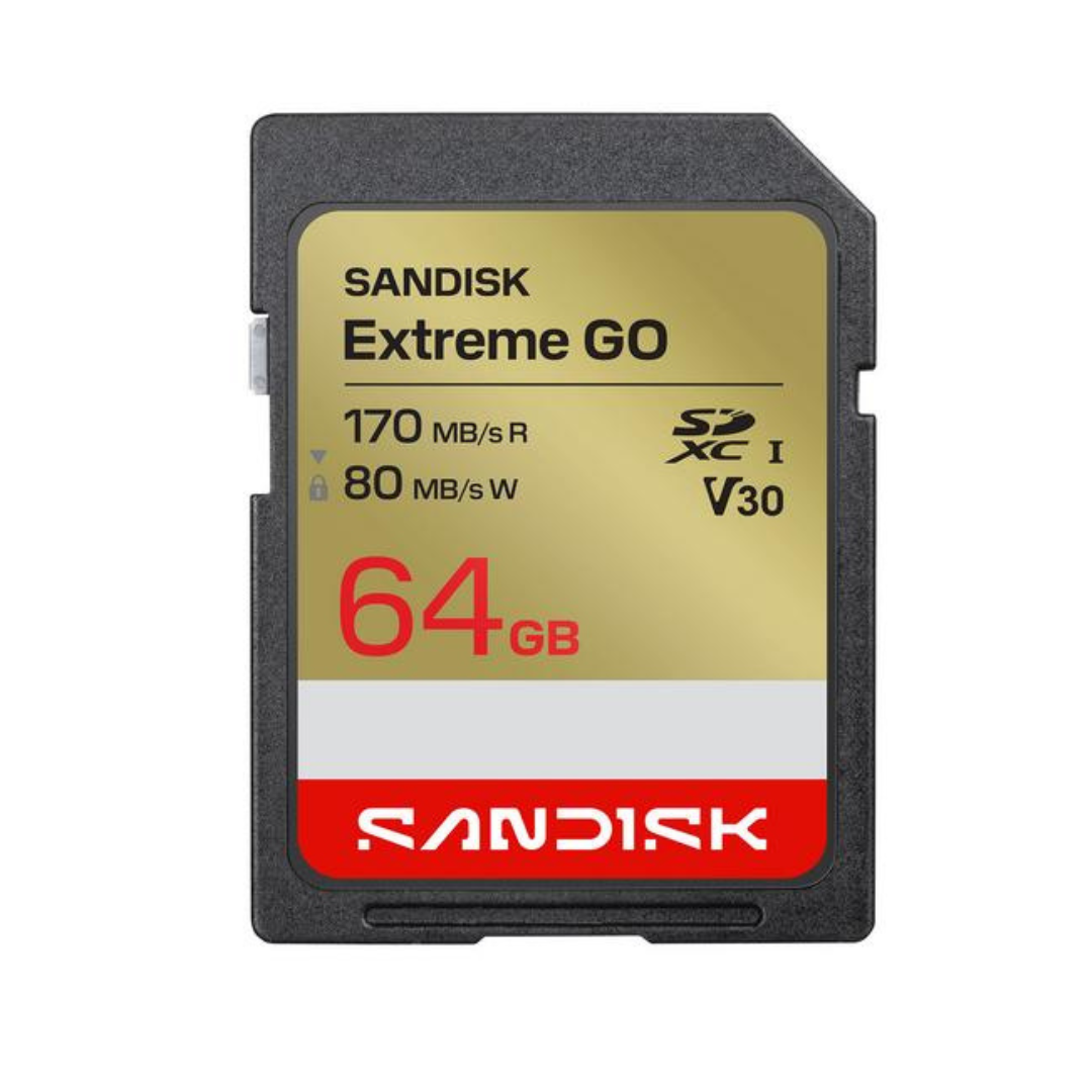 SDCARD SANDISK EXTREME GO 64GB SPEED 170MB SDSDXGN