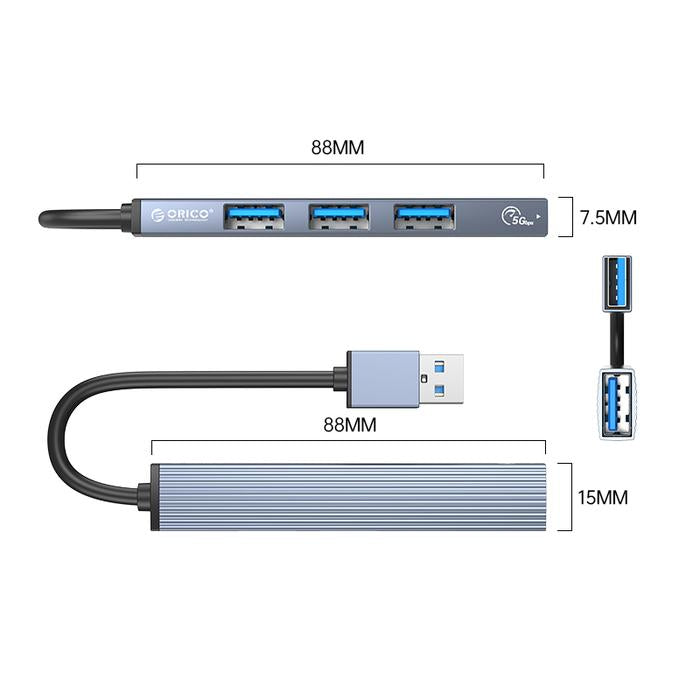 USB HUB 1-4 PORT ORICO AH-13-GY-EP-HW