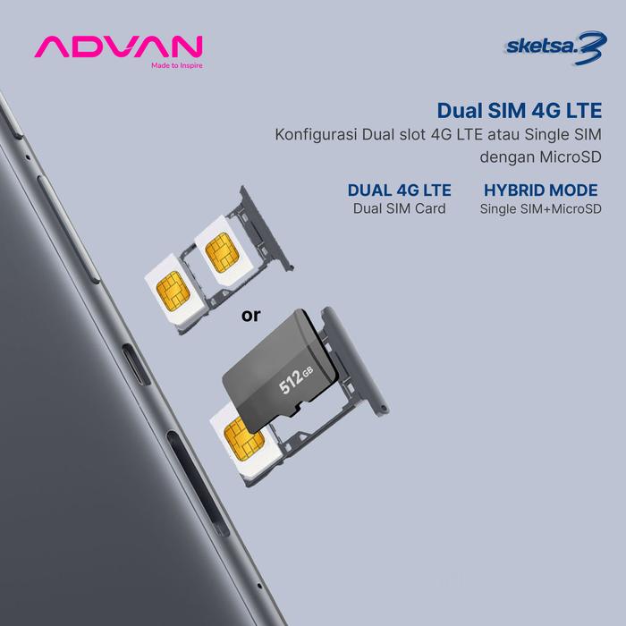 ADVAN TAB SKETSA 3 10.1” HD IPS 128GB+RAM 6GB TIGER T606 +KEYBOARD - planetcomputeronline