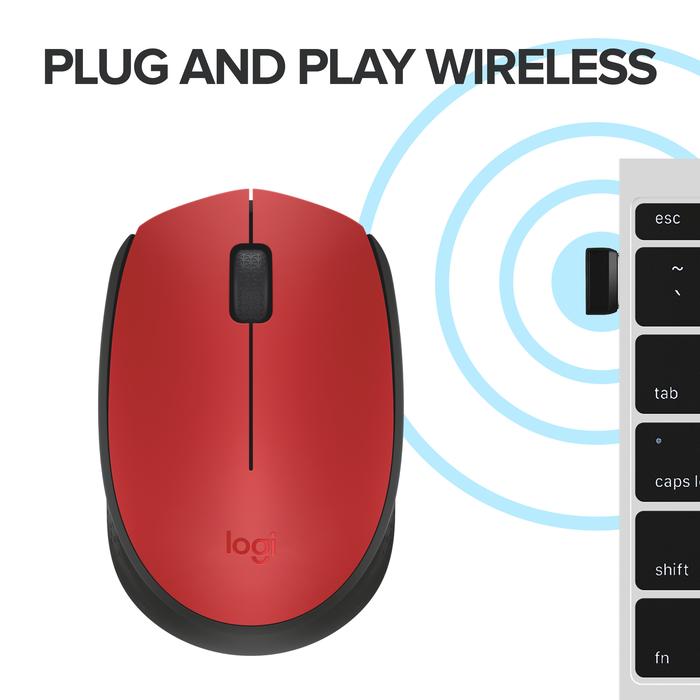 MOUSE LOGITECH WIRELESS M171 RED