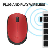MOUSE LOGITECH WIRELESS M171 RED