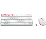 KEY+MOUSE LOGITECH WRLESS MK240 WHITE RED - planetcomputeronline