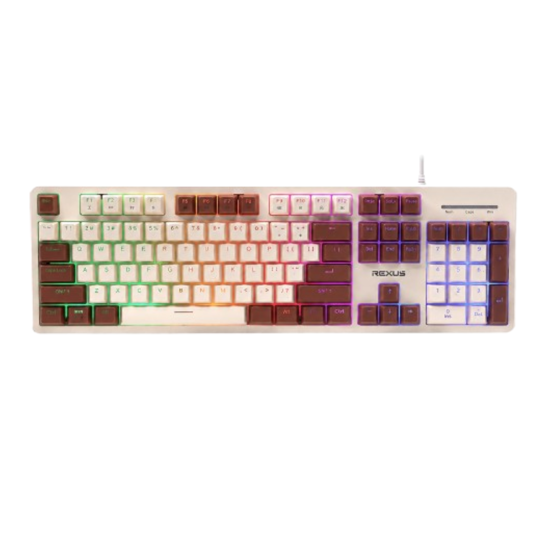 KEYBOARD GAMING REXUS BATTLEFIRE K9E V2 CREAM BROWN - planetcomputeronline
