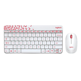 KEY+MOUSE LOGITECH WRLESS MK240 WHITE RED - planetcomputeronline