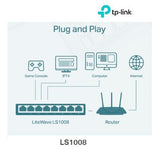 SWITCH TP-LINK TL-LS1008 8-PORT 10/100 - planetcomputeronline