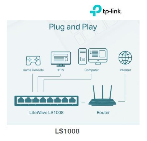 SWITCH TP-LINK TL-LS1008 8-PORT 10/100 - planetcomputeronline