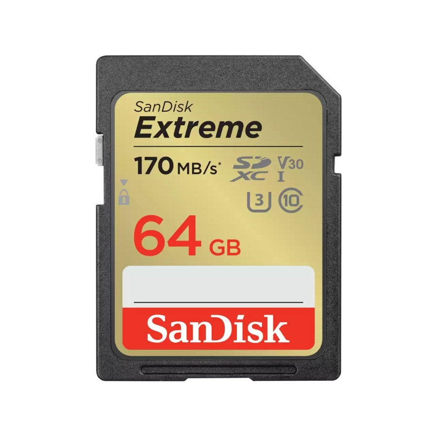 SDCARD SANDISK EXTREME 64GB SPEED 170MB SDSDXV2 - planetcomputeronline