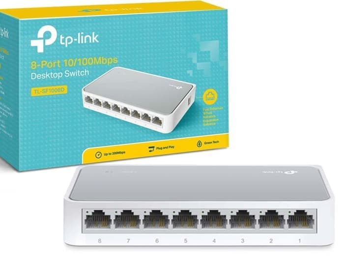 SWITCH TP-LINK TL-SF1008D 8-PORT 10/100 - planetcomputeronline