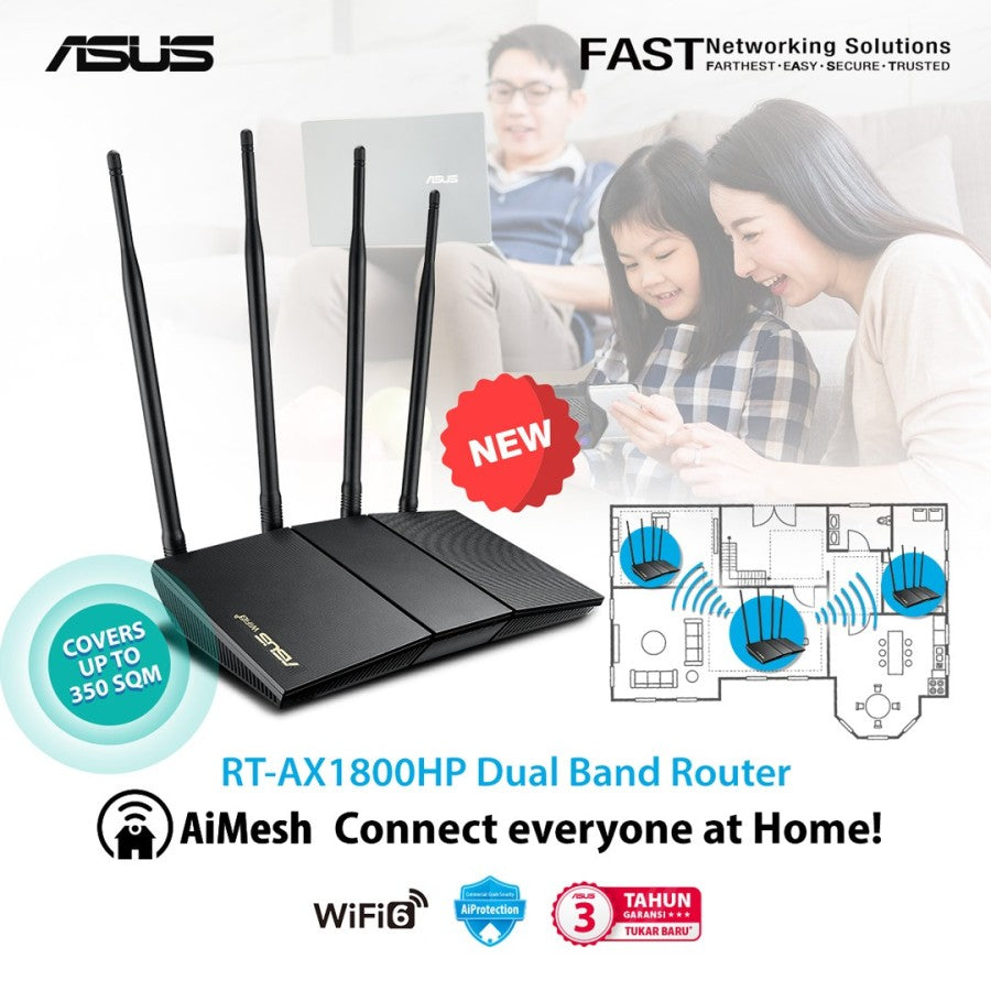 WIRELESS ASUS RT-AX1800HP - planetcomputeronline