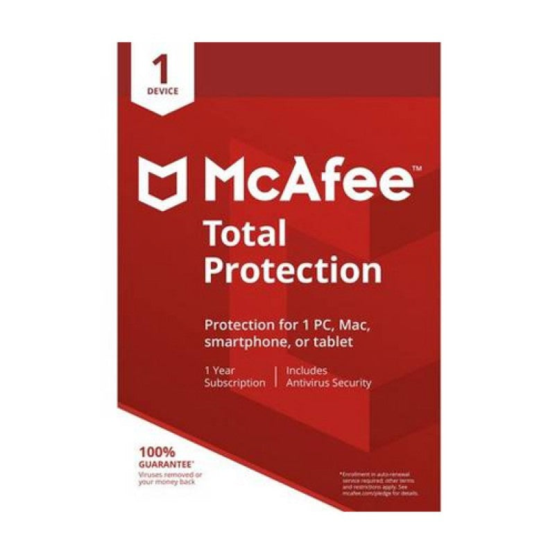 MCAFEE TOTAL PROTECTION 1 DEVICE - planetcomputeronline