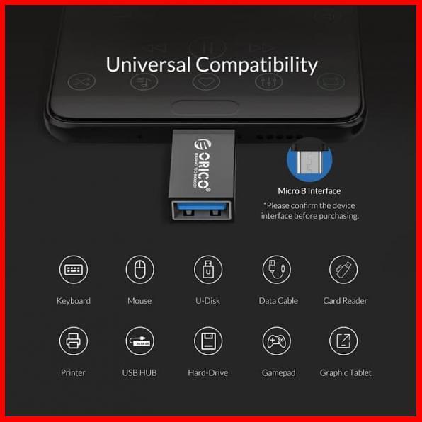 OTG USB MICRO ORICO CBT-UM01-BK - planetcomputeronline