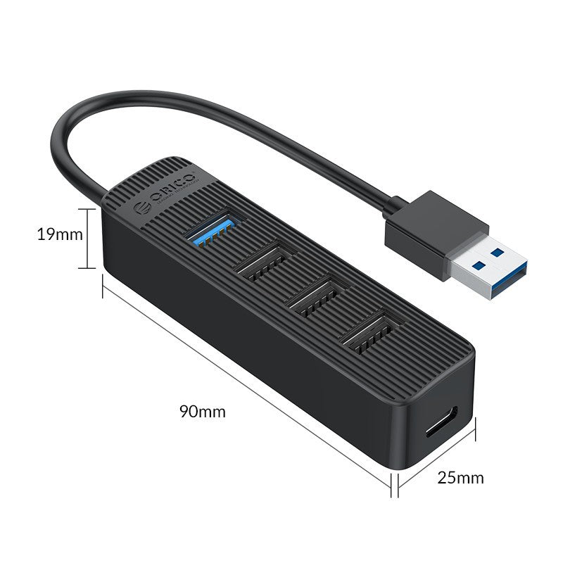 USB HUB 1-4 PORT ORICO FL02-BK-BP - planetcomputeronline