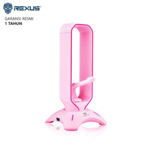 HEADSET STAND RGB REXUS BUNGEE J3 PINK - planetcomputeronline